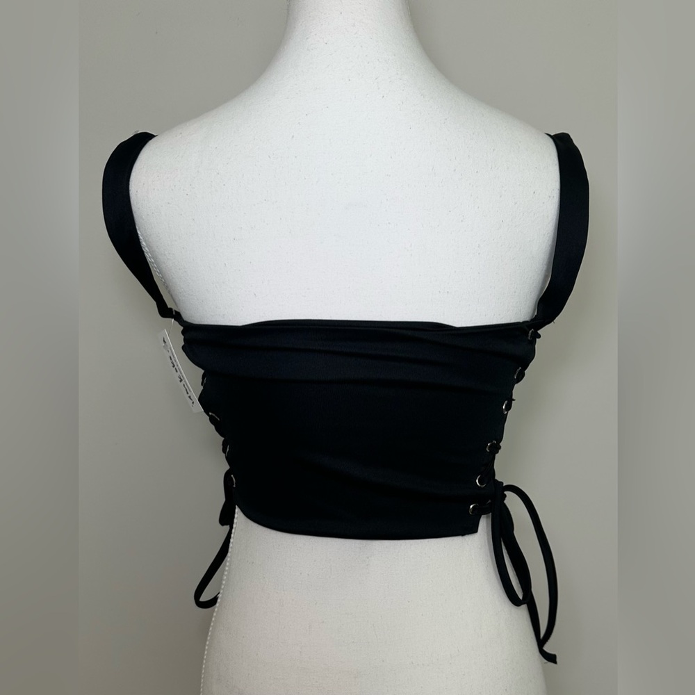 Drake It’s All A Blur Tour Corset Top IAMKOKO.LA Y2K Lace Up Halter Graphic Y2K - Picture 2 of 11